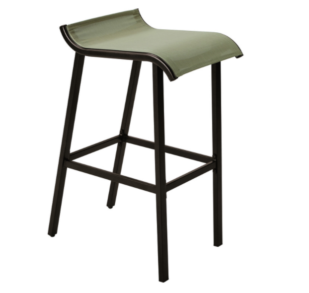 BAR STOOL LOW BACK GRAY.