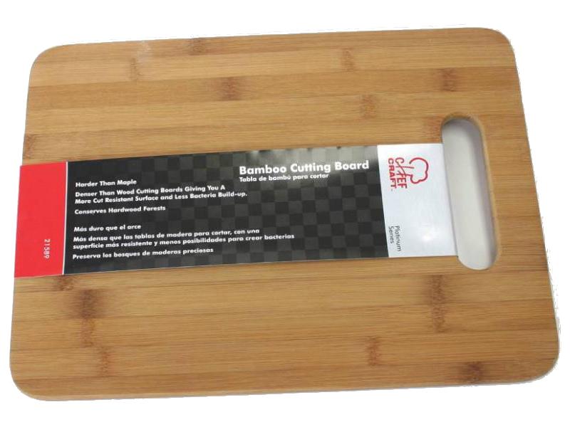 Chef Craft 12.5 in. W x 9.5 in. L Brown Bamboo Cutting Board.
