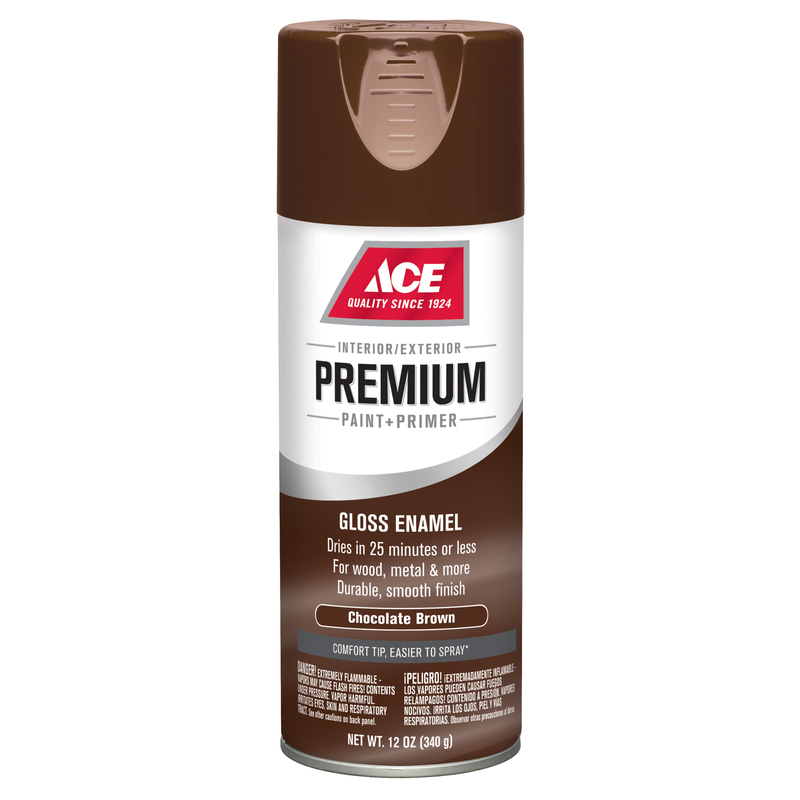 Ace Premium Gloss Chocolate Brown,Paint 12 oz