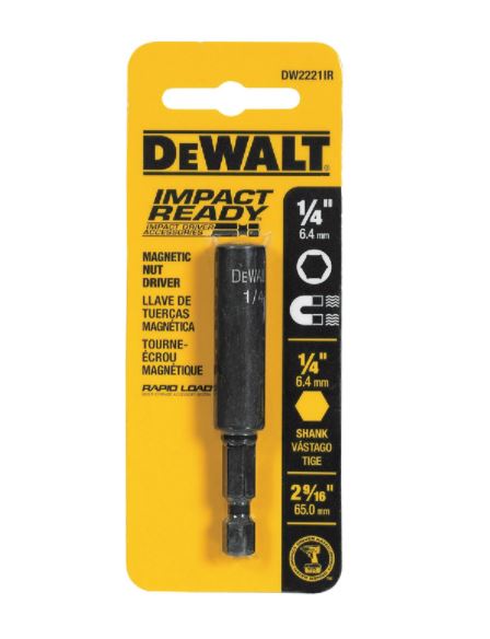 NUT DRIVER 1/4X2-9/16".