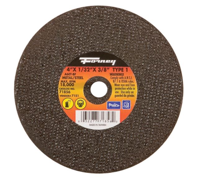 CUTOFF WHEEL 4X1/32X3/8.