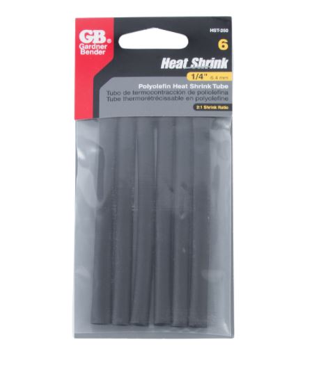 TUBE HEAT SHRINK1/4"CD/6                