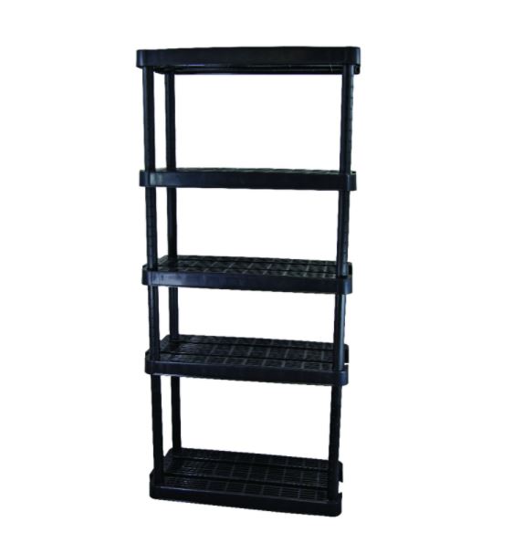 SHELF UNIT 5 TIER BLK                   