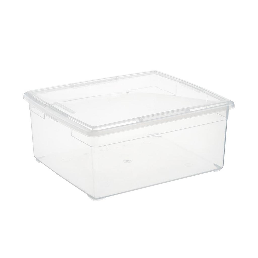 STORAGE BOX LARGE CLEAR.