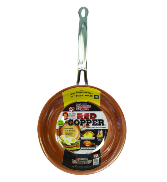 RED COPPER 8" FRY PAN.