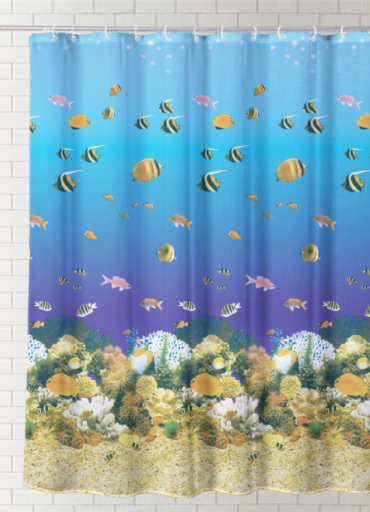 SHOWER CURTN UNDERWATER.