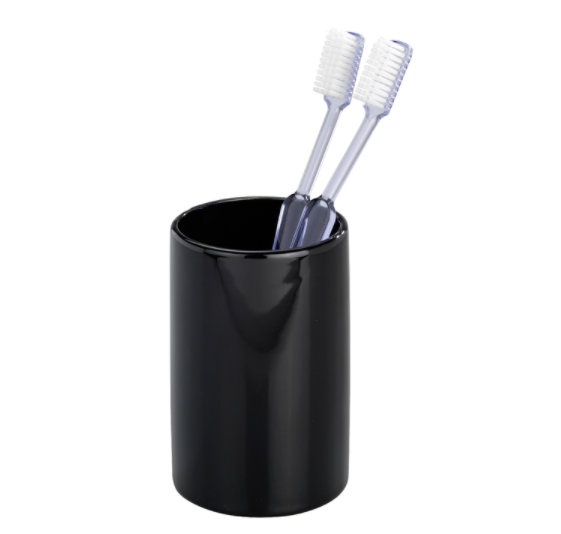 Wenko Polaris Tumbler 4-5/16 in W Black Ceramic