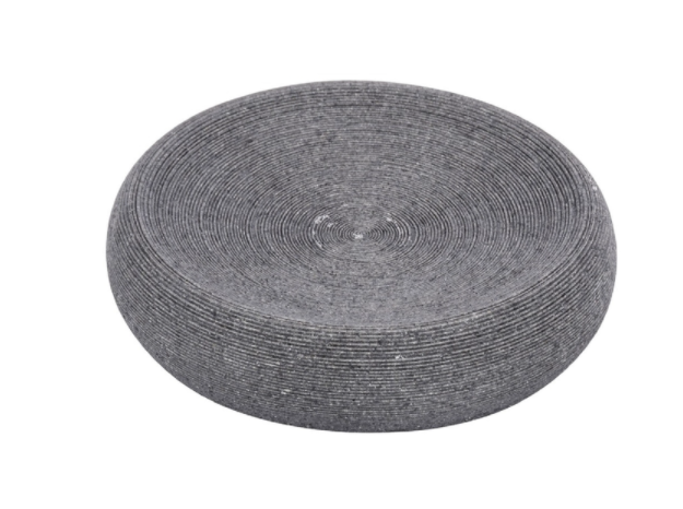 Wenko Goa Soap Dish, 1 in. H x 4.3 inch W x 4.3 in. L Gray Polyresin.