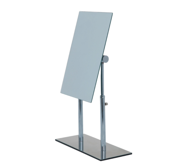 Wenko Pinerolo Makeup Mirror Chrome Silver, 10.6 in. H x 9.1 in W