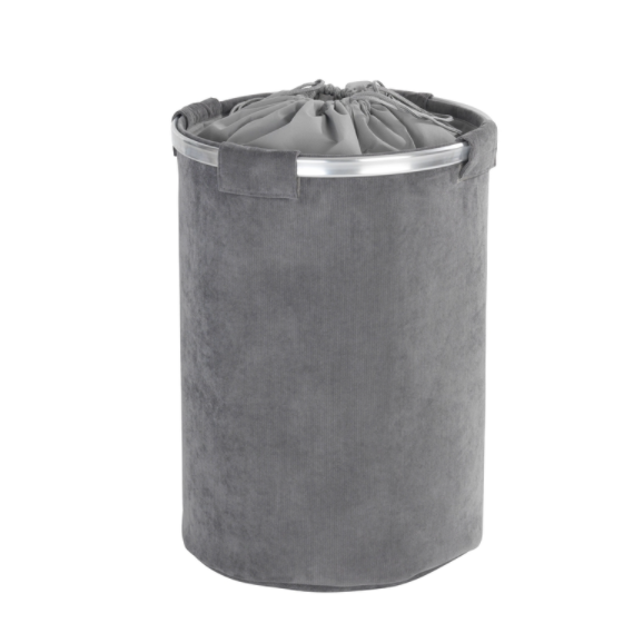 Wenko Cordoba Gray Polyester Laundry Basket
