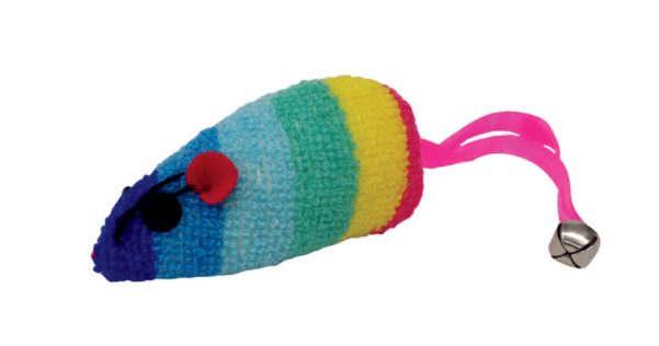 CATNIP RAINBOW MOUSE TOY                