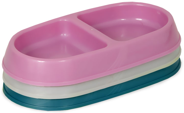 PET DISH DBL DINER SML                  