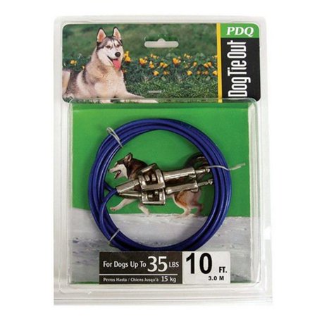 CABLE DOG TIE OUT 10'MED                