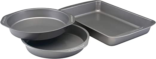 Farberware Nonstick Bakeware 3Piece Cake Pan Set 