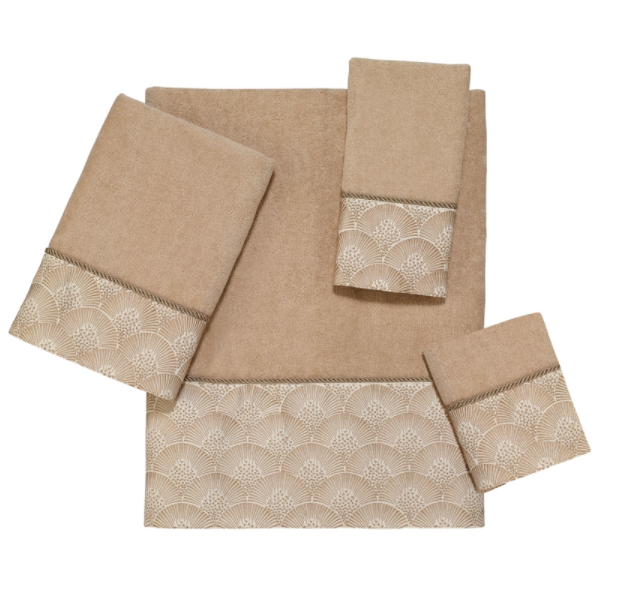 TOWEL SET DECO SHEL RATN