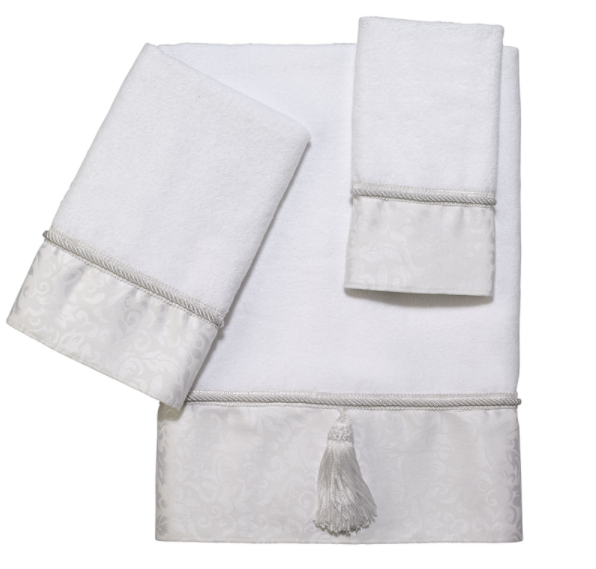 TOWEL SET MANOR HILL WHT.