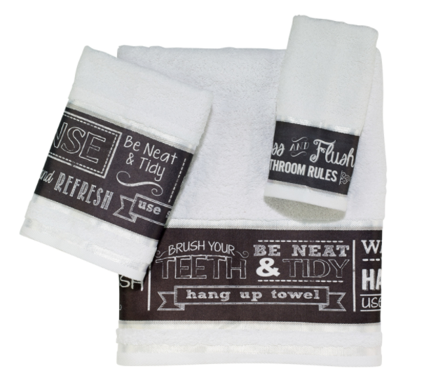TOWEL SET CHALK IT UP3PK