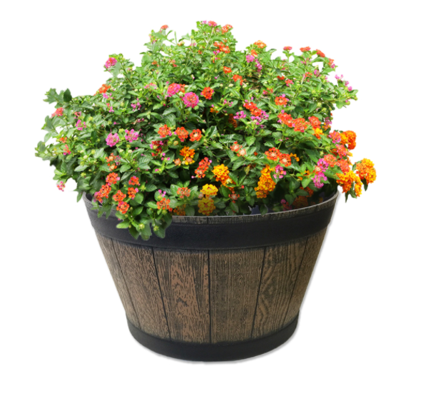 PLANTER RSN BRN 20.5"DIA