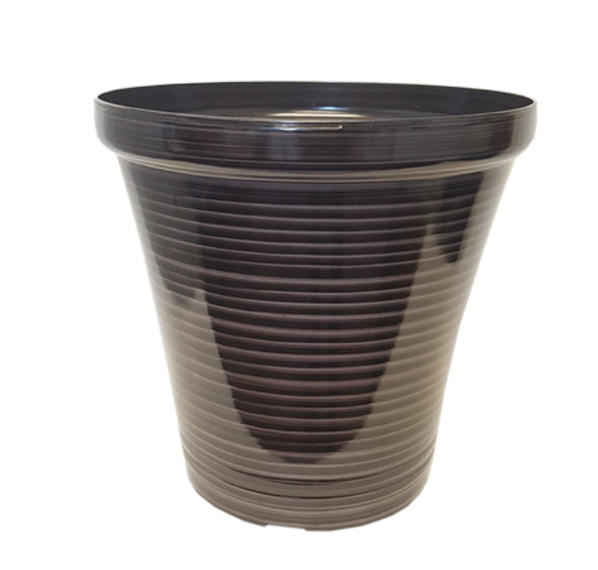 PLANTER BLK GLAZED SMALL