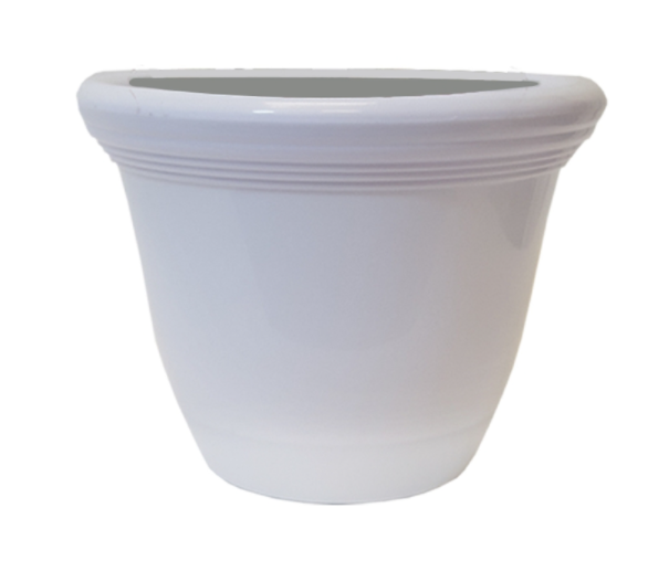 PLANTER PLST WHT 9X7"