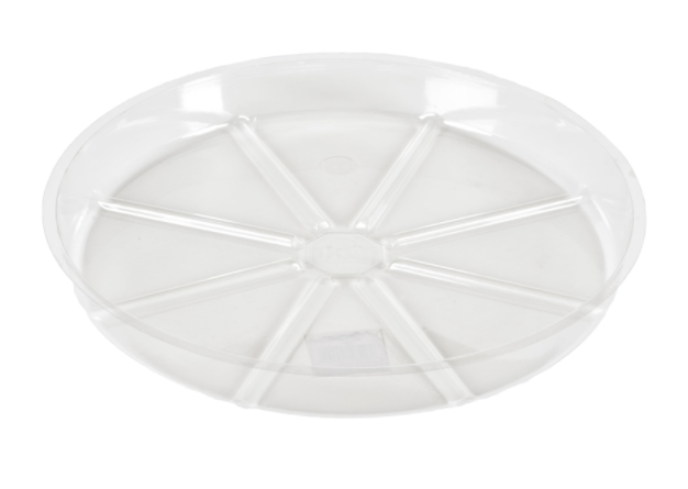 SAUCER PLANT 8"CLR RESIN