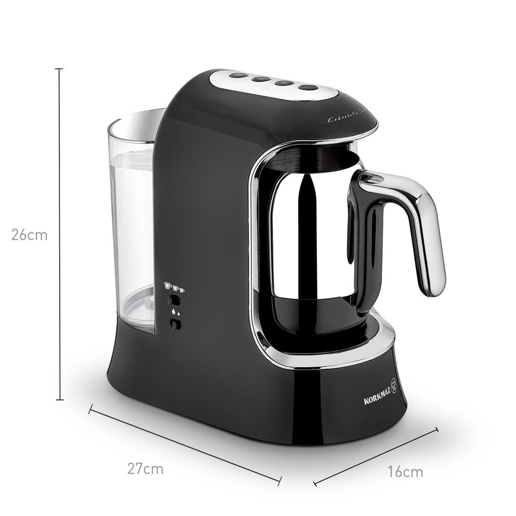 A862-01 Kahvekolik Aqua Coffee Machine Black/Chrome