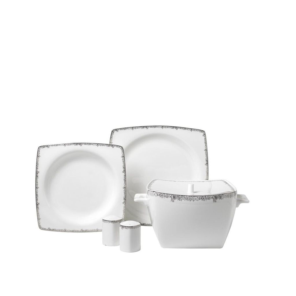 A8424 Bone Sel. 60 pcs Dinner Set (Square)