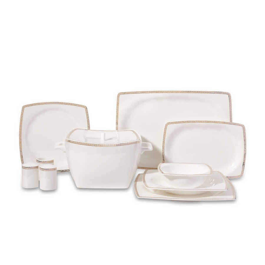 A8432 Bone Sel. 60 pcs Dinner Set (Square)