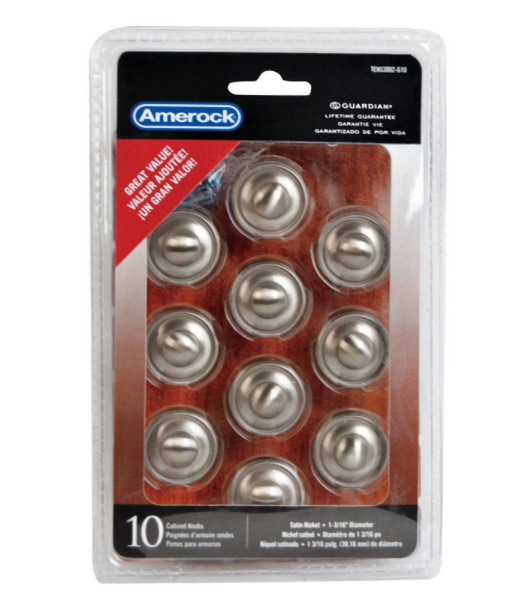KNOBS 1-3/16 SN 10PK                    