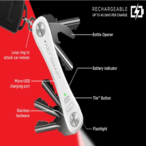 KEYSMART + TILE WHT.
