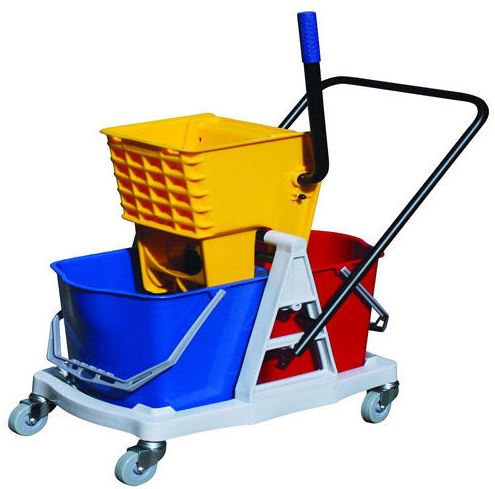 Double Sided Wringer Mop Bucket Trolley 710X430X990 MM (60L)