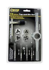 TAP & DIE SET (MM) 10PC