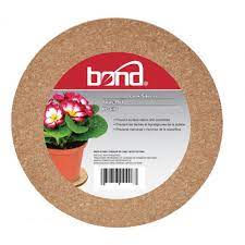 SAUCER CORK BRWN 6"D