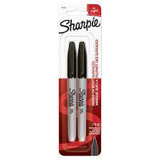 MARKER SHARPI FN BLK 2PK