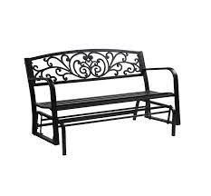BENCH GLIDER STEEL BRNZE.