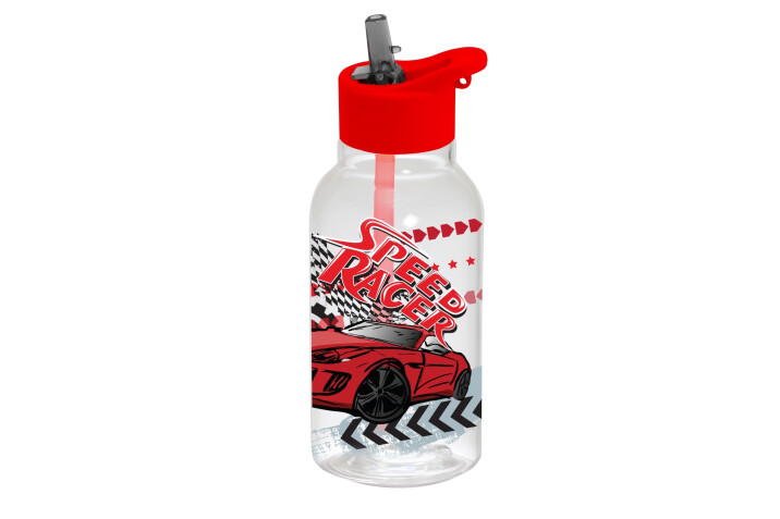 0.46 lt Patterned Bottle with Straw-Car