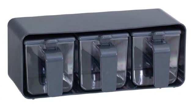 3 Piece Spice Set-Grey-PVC