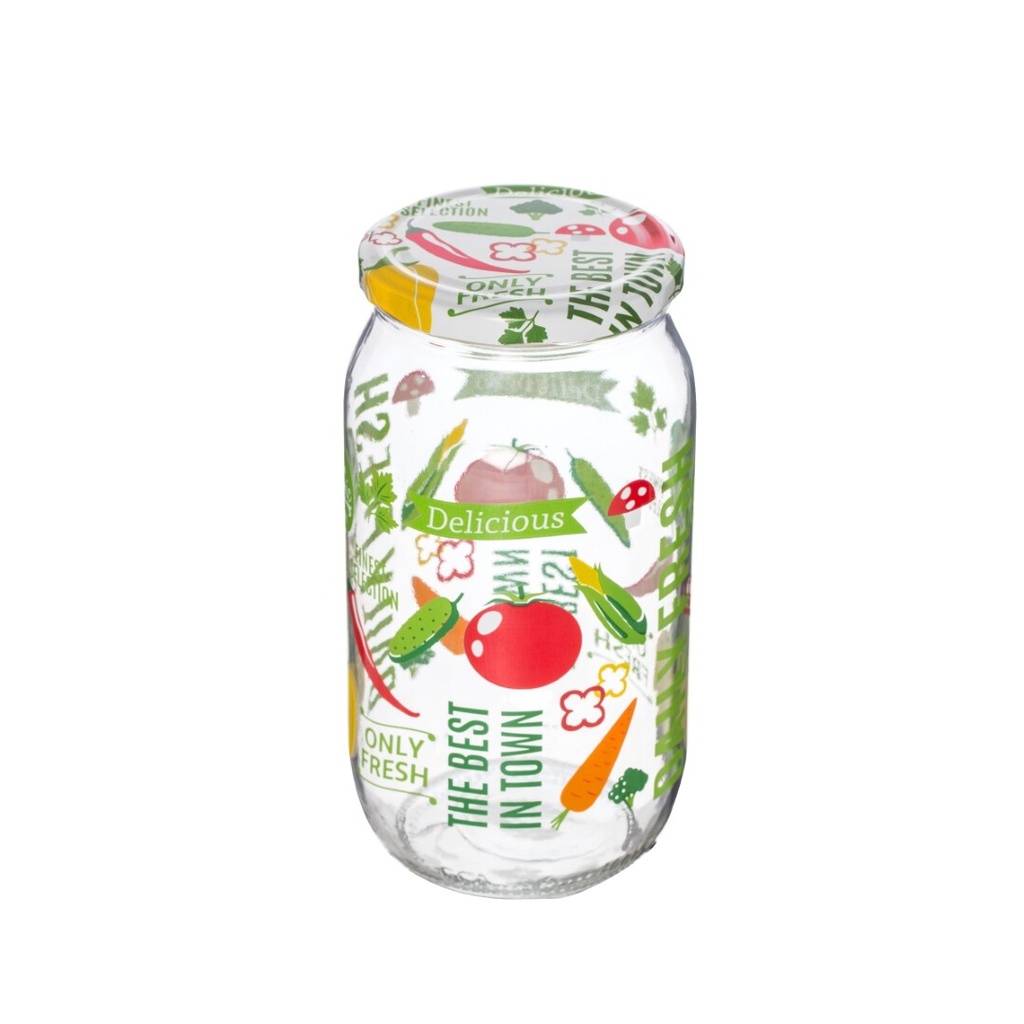 1000 cc Decorated Jar - Vegatables