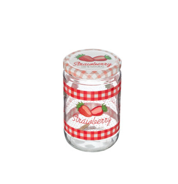 660 cc Decoreted Jar- Strawberry