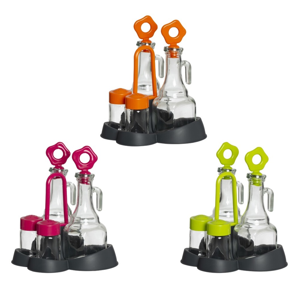 2pcs 275cc Oil&Vinegar Bottle and Salt Shaker.