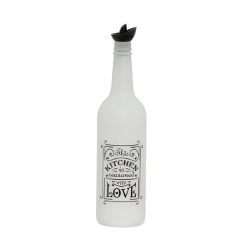 750 cc Coloured New Oil Bottle - Mat White