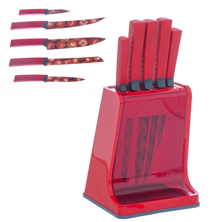 5 Pcs Knife Set With Base
