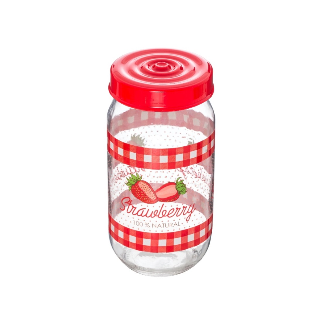 1000 cc Decorated Jar-Strawberry