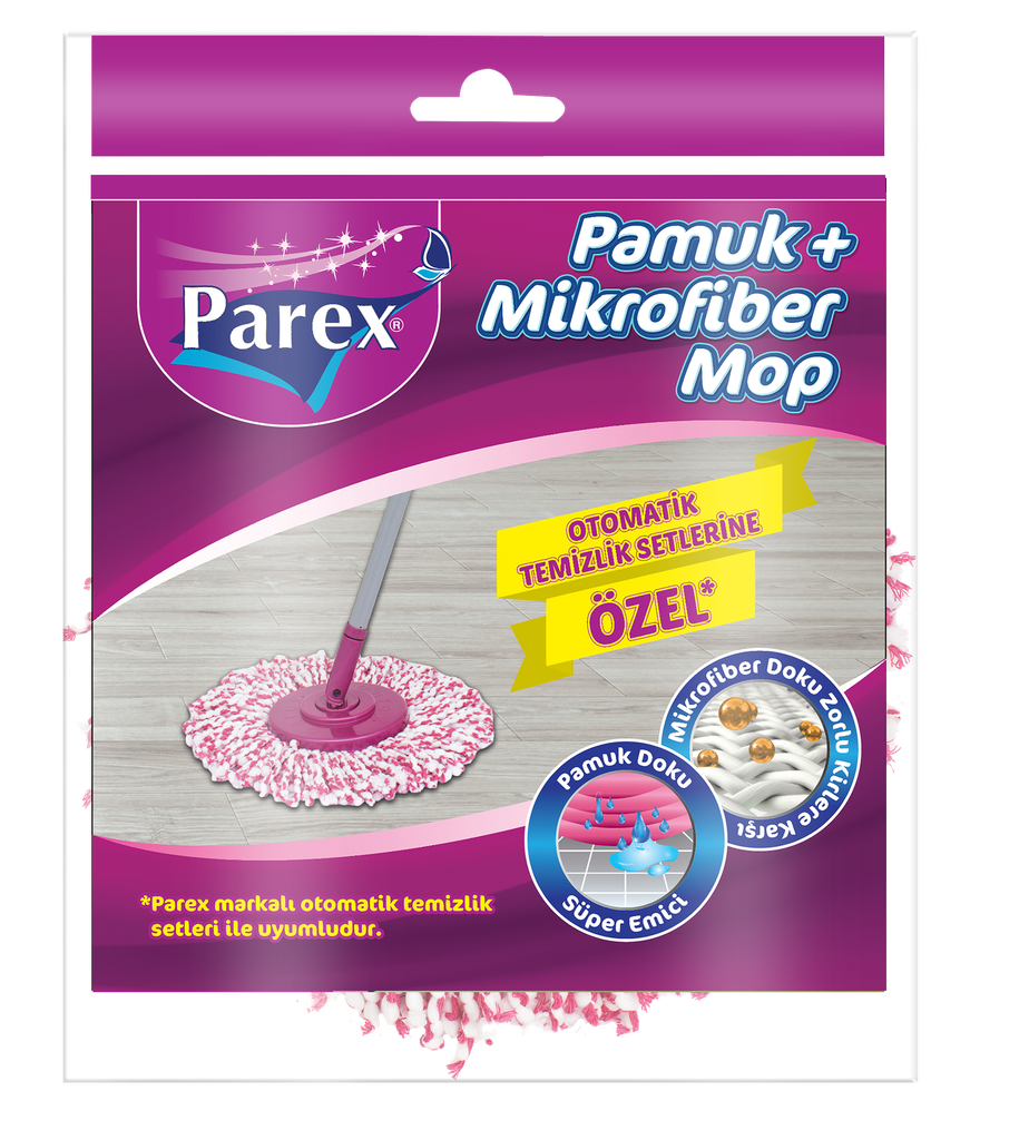 PAREX COTTON & MICROFIBER 360 DEG.SPINNING MOP-REFILL