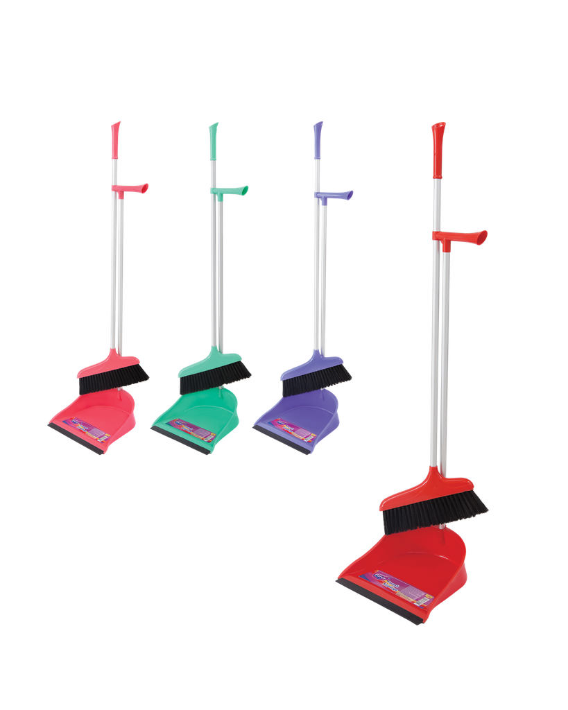 PAREX BROOM WITH DUSTPAN ( COLORFUL - 4 COLOURS)