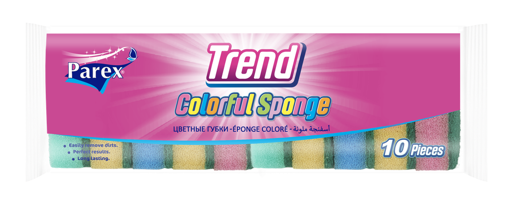 TREND COLORFUL  SPONGE 10 PIECES