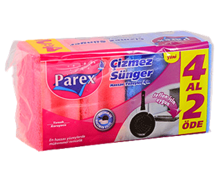 PAREX NON SCRATCH NAIL SAVER SPONGE 4 PIECES
