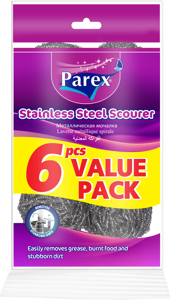PAREX METALLIC SCOURER 6 PIECES