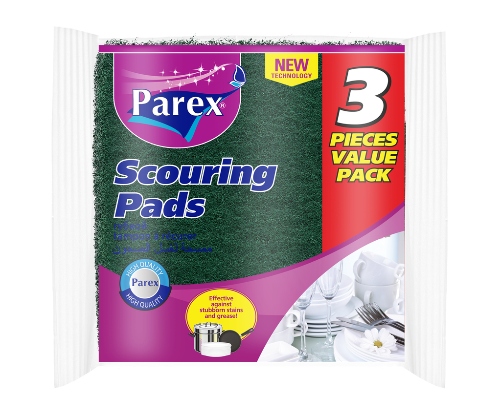 PAREX SCOURER PAD - 3 PIECES VALUE PACK (13*14 CM)