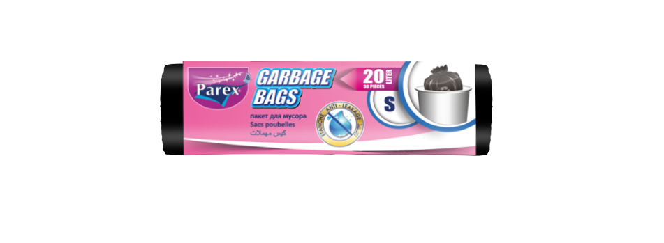 PAREX -  CLASSIC BLACK GARBAGE BAGS MINI (30pcs - 40x50cm 20L)